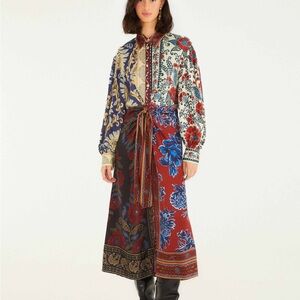 NWT Mixed Navy Winter Lenzing® Ecovero® Viscose Midi Dress